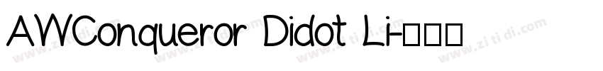 AWConqueror Didot Li字体转换